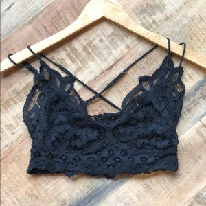 Free People Black Bralette